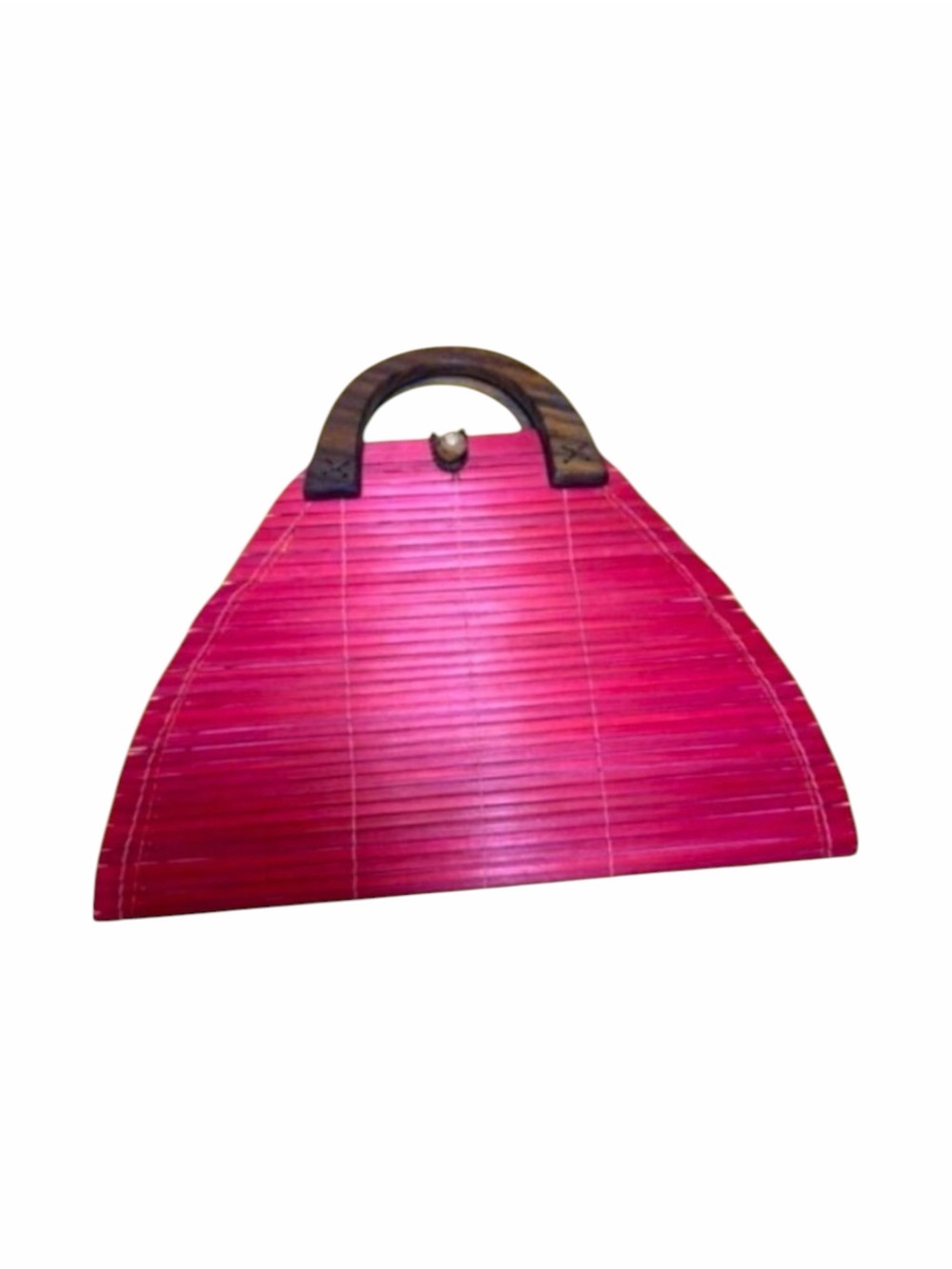 Vintage Red Bamboo Clutch Purse